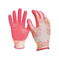 Digz Digz 7503337 Womens Nitrile Gardening Gloves - Pink  Large 7503337